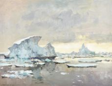 λ Edward Seago (British 1910-1974), Icebergs at Base 'W' off the Grahamland coast