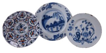 A Bristol delft polychrome charger