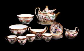 A Worcester (Barr, Flight, and Barr) Japan pattern part tea service
