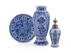 A Chinese blue and white dish
