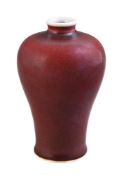 A Chinese copper-red vase