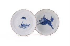 A Japanese Arita Saucer Dish of circular form resting on a short footrim