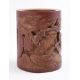 A Chinese carved bamboo brush vase - Image 5 of 6