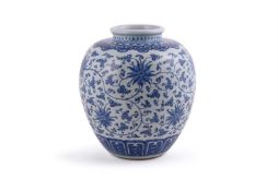 A Chinese blue and white jar