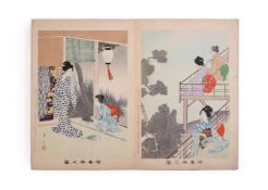 Miyagawa Shuntei (1873-1914): An Album of Twenty-Four oban Woodblock Prints from his series 