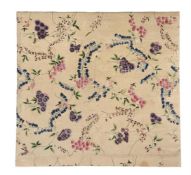 An attractive Chinese painted silk panel