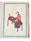 An album of Chinese paintings of ladies undertaking Artistic pursuits