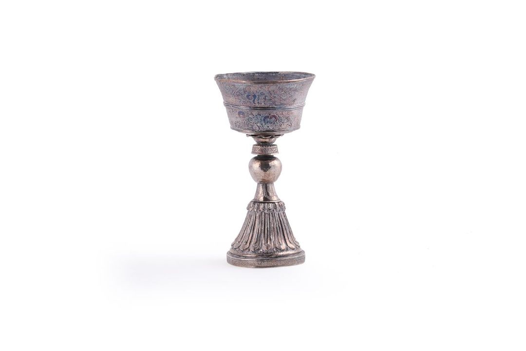 A Tibetan silver Butter Lamp - Image 1 of 3