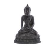 A bronze figure of Buddha