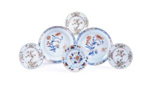 A pair of Chinese Imari circular dishes
