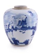 A Chinese blue and white jar