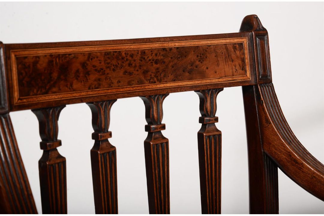 A pair of George III mahogany armchairs - Image 2 of 2