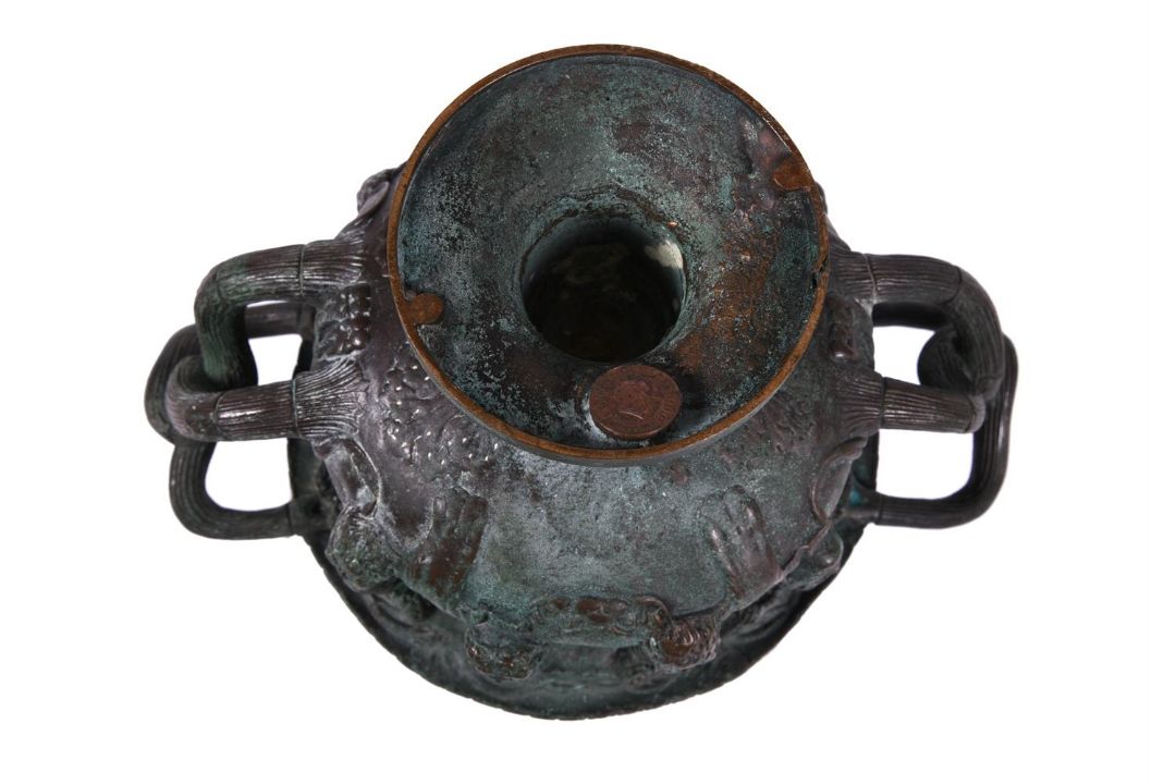 A small bronze model of the 'Warwick' vase - Image 5 of 6