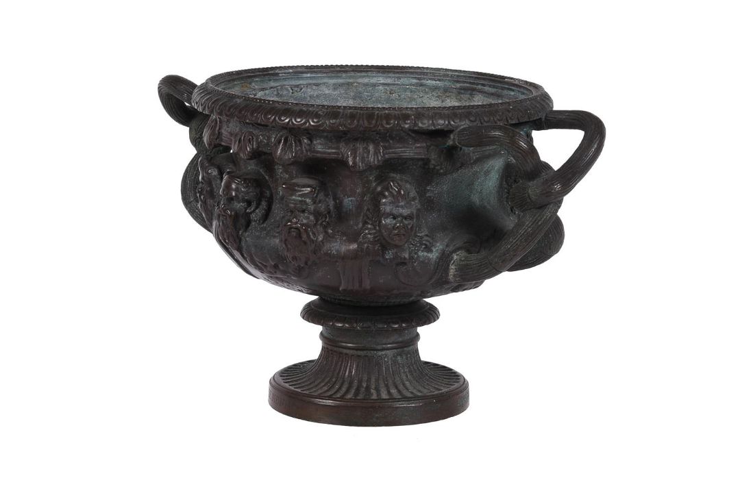 A small bronze model of the 'Warwick' vase - Image 2 of 6
