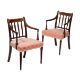 A pair of George III mahogany armchairs - Image 1 of 2