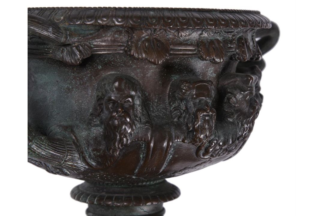 A small bronze model of the 'Warwick' vase - Image 4 of 6
