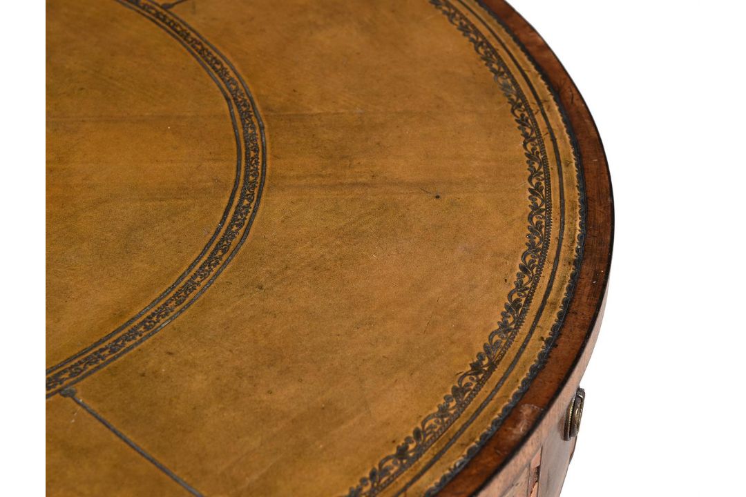 A George III mahogany drum library table - Image 4 of 4