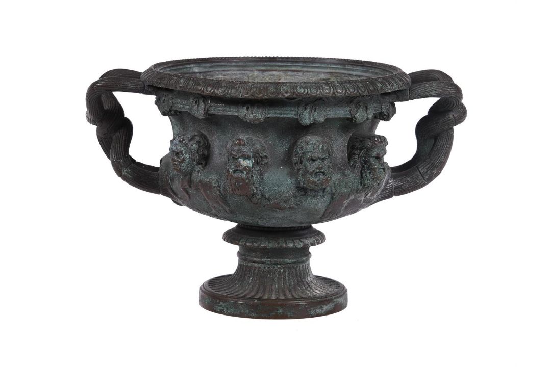 A small bronze model of the 'Warwick' vase - Image 3 of 6