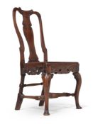 Y A CHINESE EXPORT EXOTIC HARDWOOD SIDE CHAIR, FIRST HALF 18TH CENTURY
