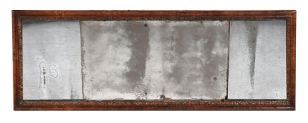 A GEORGE II WALNUT AND GILT GESSO OVERMANTEL MIRROR, CIRCA 1740
