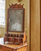 Y A GEORGE I WALNUT DRESSING MIRROR, CIRCA 1720