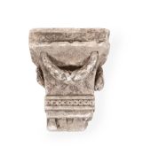A GEORGE III CARVED LIMESTONE WALL BRACKET, SECOND HALF 18TH CENTURY