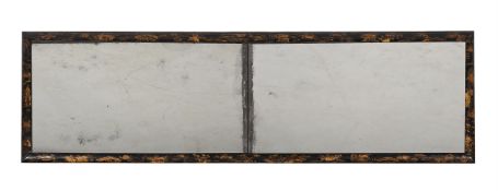 A WILLIAM & MARY BLACK LACQUER AND GILT JAPANNED OVERMANTEL MIRROR, CIRCA 1690