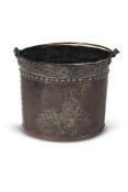 A COPPER LOG OR COAL BUCKET, 19TH CENTURY