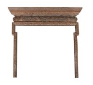 A GEORGE II CARVED PINE CHIMNEY PIECE, CIRCA 1730-1740