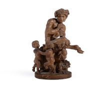 A TERRACOTTA FIGURE OF A FAUN PLAYING A FLUTE, ITALIAN OR FRENCH, 18TH OR 19TH CENTURY