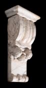 A CARVED MARBLE BRACKET, LATE 18TH OR 19TH CENTURY
