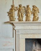A SET OF FOUR ITALIAN GILT BRONZE WALL APPLIQUES, 18TH CENTURY