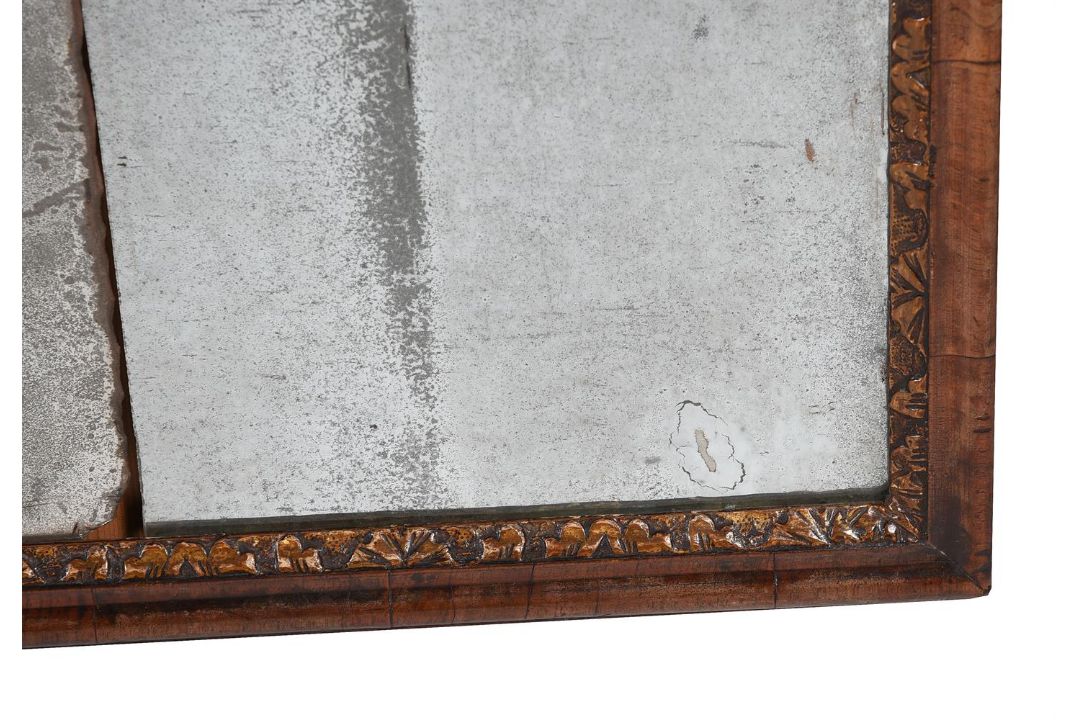 A GEORGE II WALNUT AND GILT GESSO OVERMANTEL MIRROR, CIRCA 1740 - Image 2 of 3