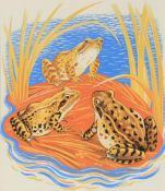 λ Clifford Webb RBA RE SWE (1895-1972), 'Frogs'