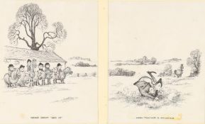 λ Norman Thelwell (1923-2004) 'Never Shout Gee Up' .. 'when teacher is mounting'