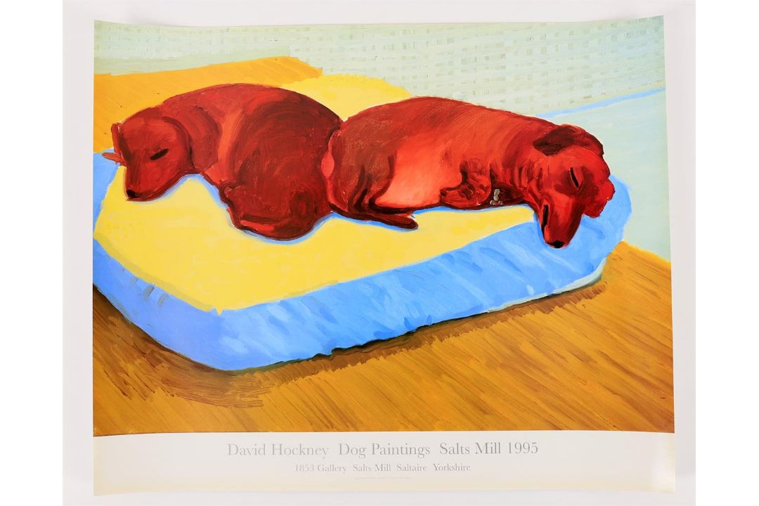 After David Hockney, Dog Painting, 38, Exhibition Poster - Image 3 of 3