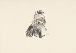 French School (19th century), 'Sketch of a kneeling woman'
