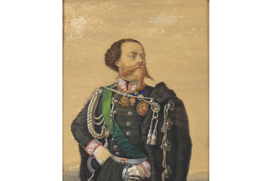 Continental School (19th century), Bewhiskered nobleman, possibly Victor Emmanuel II, King of Italy - Image 1 of 3