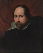 English School (19th century), Portrait of an early 17th century Gentleman, plain white long collar