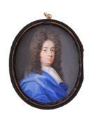 English School (c.1700), A gentleman, wearing blue coat