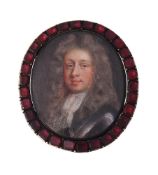 English School (early 18th century), A gentleman, wearing grey coat