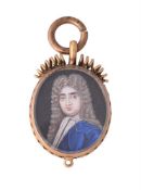 English School (early 18th century), A gentleman, wearing blue coat