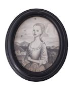 Follower of James Ferguson, A lady, holding a flower