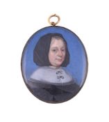 Attributed to A*** Hertocks (British fl.1626 - 1672), A lady, wearing black dress