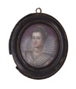 English School (late 16th/early 17th century), A lady, dressed for court, wearing white dress