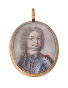 German School (17th/18th century), A gentleman, wearing armour