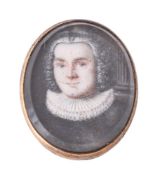 English School (early 17th century style), A gentleman, wearing black tunic and white ruff
