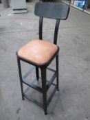 2x Industrial UPH High Stools with Back