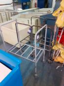 3 Steel Bag Frame Trolleys and Plastic Laundry Tro