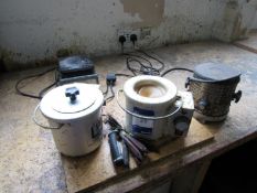 Stuart small laboratory Hot Plate with 3 various wax melters